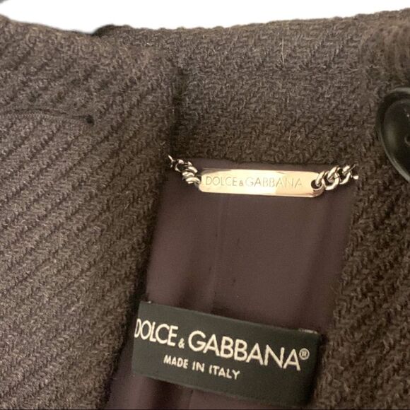 Dolce & Gabbana Wool Tie Belt Long Coat |Size:40| - Picture 5 of 14